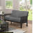 Solid Rubberwood Upholstered Loveseat
