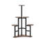 Étagère de coin rustique brune à 6 niveaux de hauteur 43,70 "pour pots multiples pour salon, patio, balcon et jardin