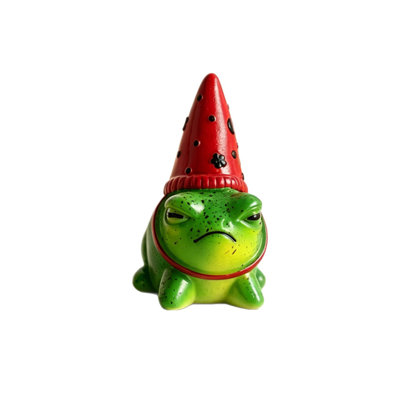 Plastics Ornament Party Hat Frogs Figurine Outdoor Garden And Courtyard Cute Frogs Desktop Decoration Ornaments