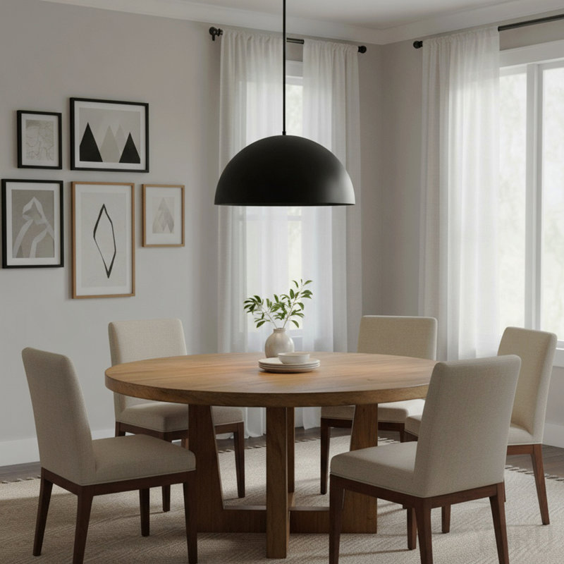 24 Inch Diameter Integrated Led Black Pendant