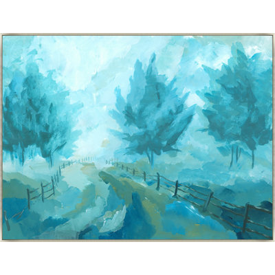 «Hillside Path» par Ryan Brown, peinture sur toile à cadre flottant