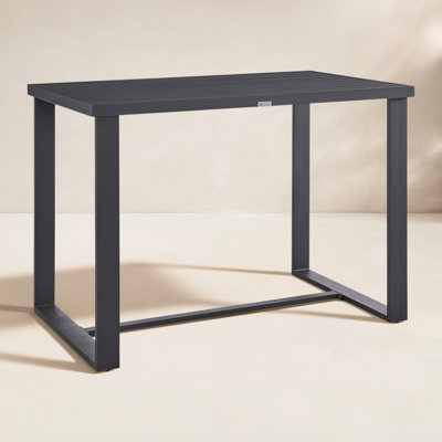 Elza 59'' Metal Outdoor Dining Table