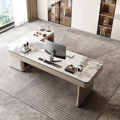 Light Luxury Modern L - shaped Office Desk with Desktop by Orren Ellis