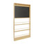 Bibliothèque l 35,43 po x P 3,94 po x H 70,08 po avec panneau perforé, bibliothèque sur pied à 3 niveaux avec panneaux perforés et crochets, étagère de rangement en bois massif pour le salon, la chambre à coucher et le vestibule-114815667