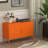Locker Cabinet,Metal Storage Cabinet With 2 Doors,Morden Tv Stand For Living Room,Bedroom,Orange-1576473393
