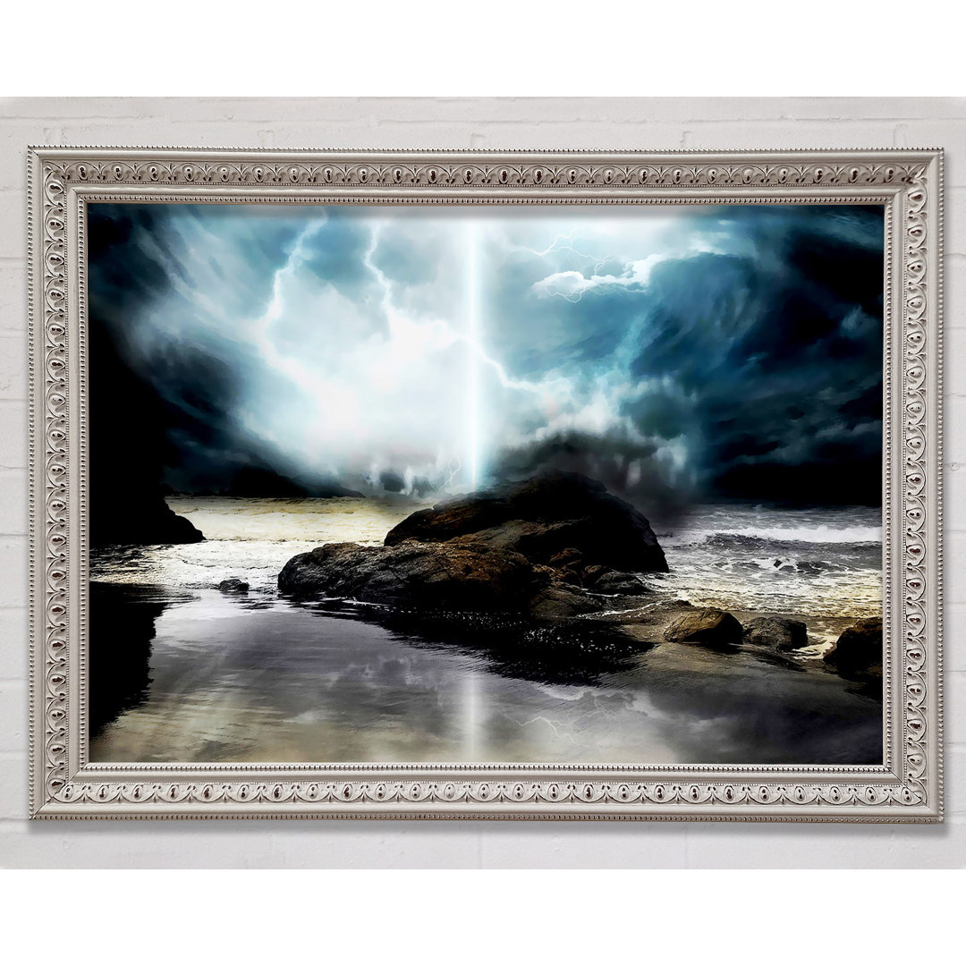 Storm On The Beach - Einzelne Bilderrahmen Kunstdrucke