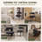 Boucle Dining Chairs Set of 6 Teddy Upholstered Dining Room Chairs Kitchen Chair with Metal Legs Mid Century Modern Chair for Dining Room, Kitchen (Black Frame+Black, 6)-1599018391