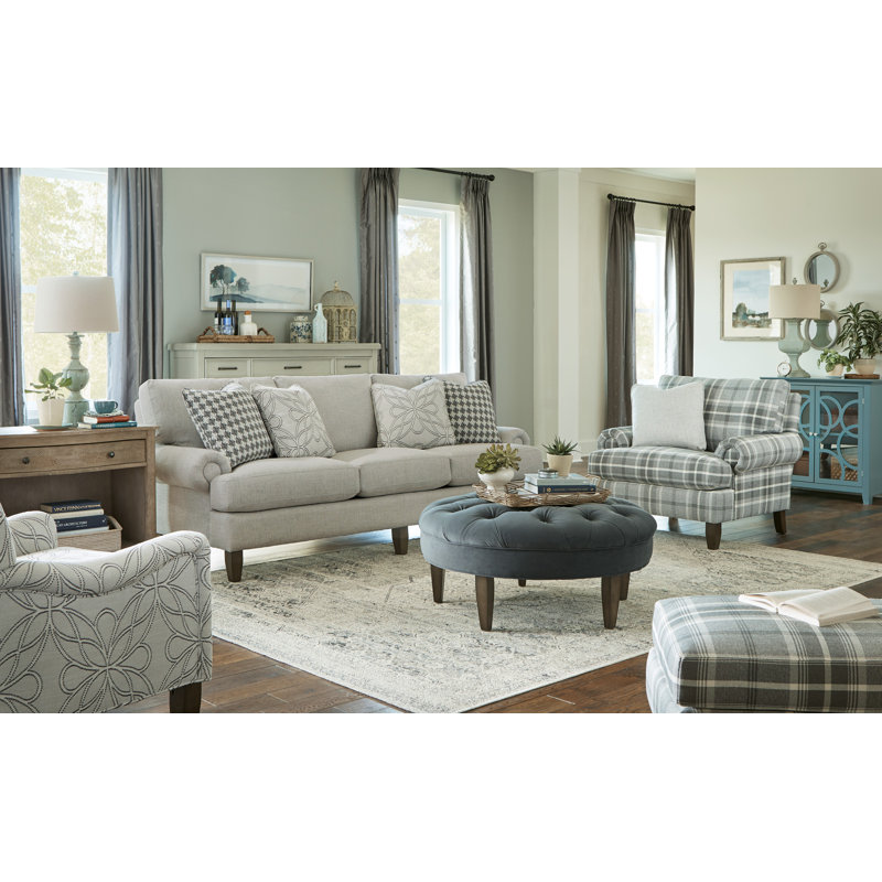 Cassia Upholstered Ottoman, Toscana Gray