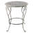 26X26x30" Heart Iron Round Side Table/ Distressed Silver Finish/ French Country Accent End Table With Twisted Legs