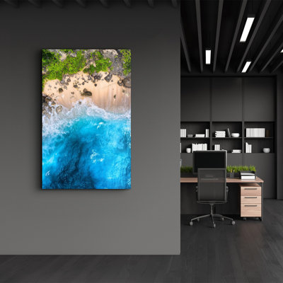 Élégante peinture murale en verre trempé de 13,8 po x 21,7 po | 100% verre trempé, épaisseur: 0,16 pouce | Imprimé UV pour des couleurs éclatantes | Parfait pour la décoration intérieure, le salon et les espaces de bureau