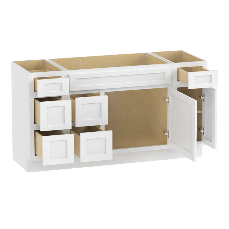60'' Single Bathroom Vanity Base Only, White