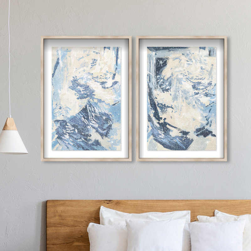 Coastal Feel Set Set by Oliver Gal, 25"H x 37"W, Natural Oak Shadowbox