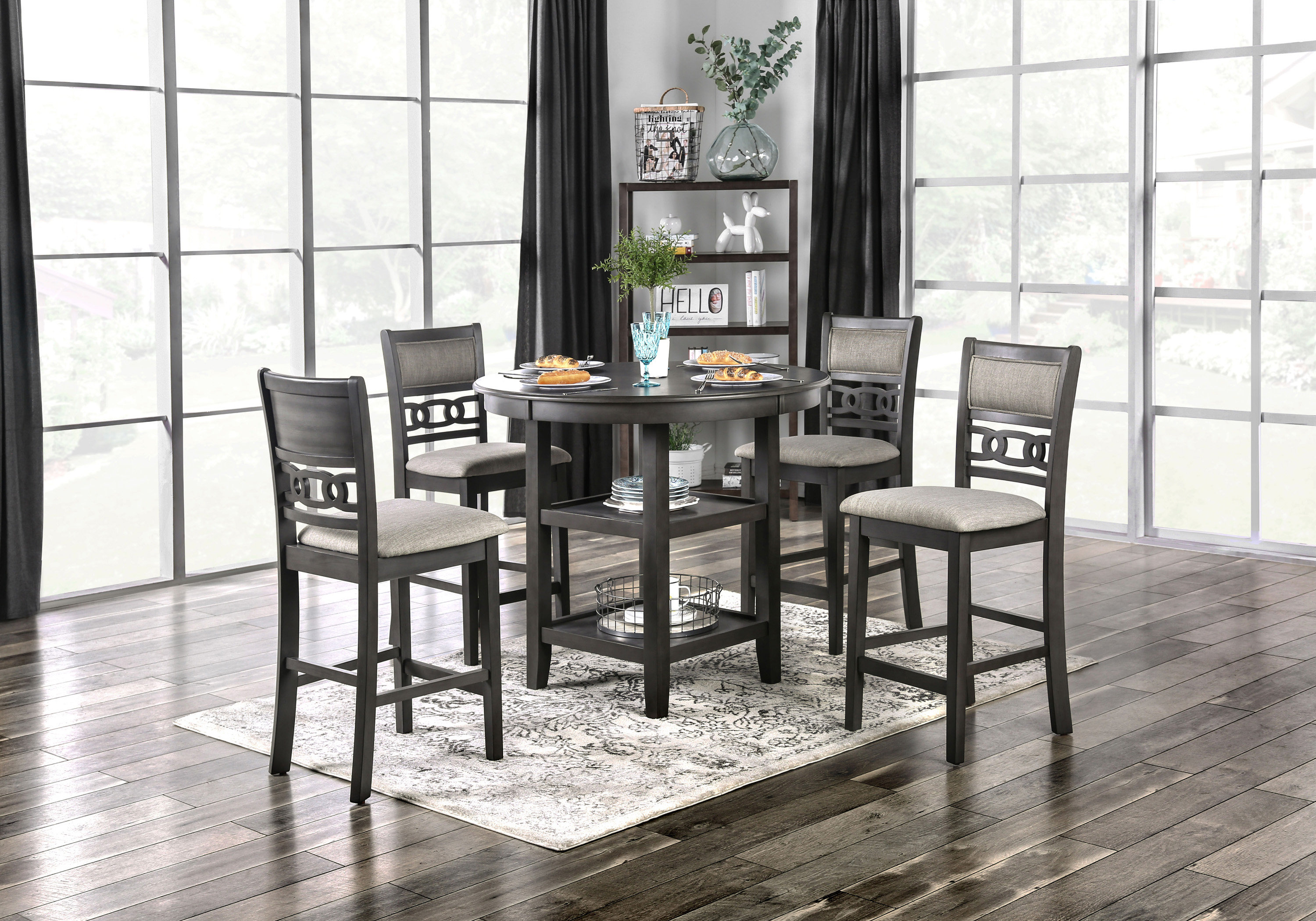 Red Barrel Studio® Dontae 5 Piece Counter Height Dining Set & Reviews ...