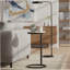 Table d'appoint ronde avec pieds en métal