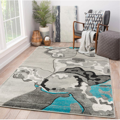 Tapis turquoise Amira