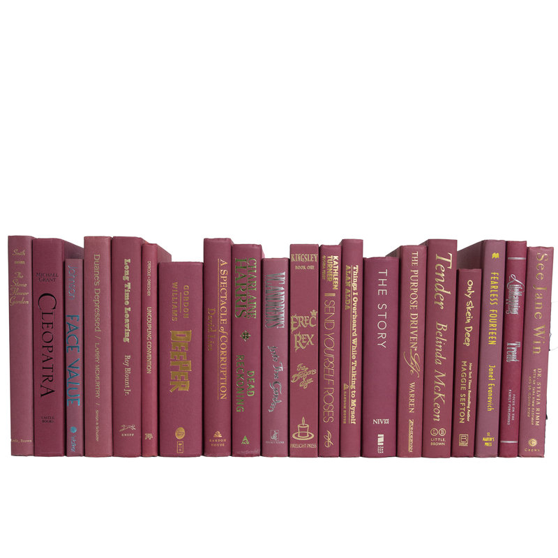 Decorative Books - Rosé Books - Pink Books By The Foot
