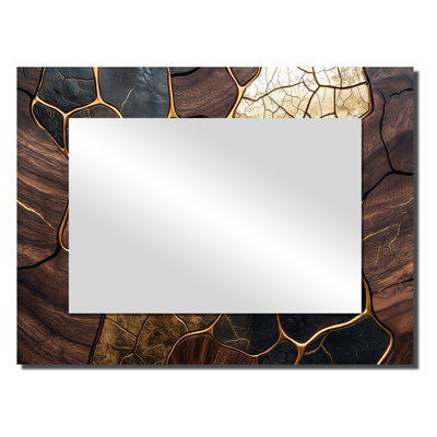 Soft Neutral Earth Color Marble Balance II - Abstract Mirror Wall Decor - Printed On Metal