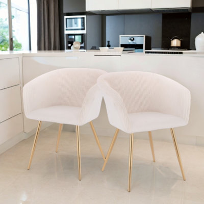 Chaise en velours rose Soroosh