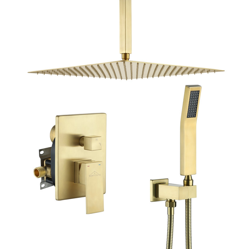 All-In-One Kit with Rough in-Valve, Brushed Gold