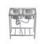 Belfry Kitchen Aquashicola W Double Bowl Stainless Steel Freestanding Kitchen Sink-97217703