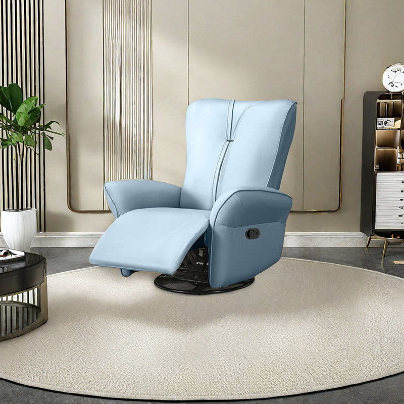 Tempa Faux Leather Recliner, Blue