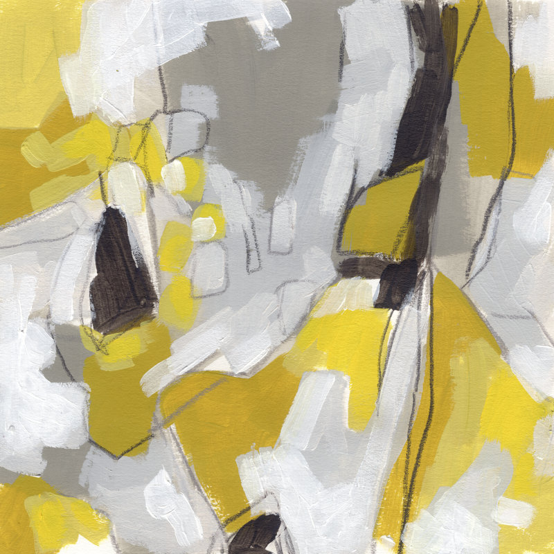 Citron Confetti II by June Erica Vess - Wrapped Canvas Square Painting, 30cm H x 30cm W