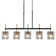 Quitman 5 - Light Gold/Black Kitchen Island Linear Pendant