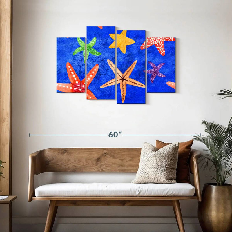 Brampt Underwater Starfish Pattern, 27" H x 43" W