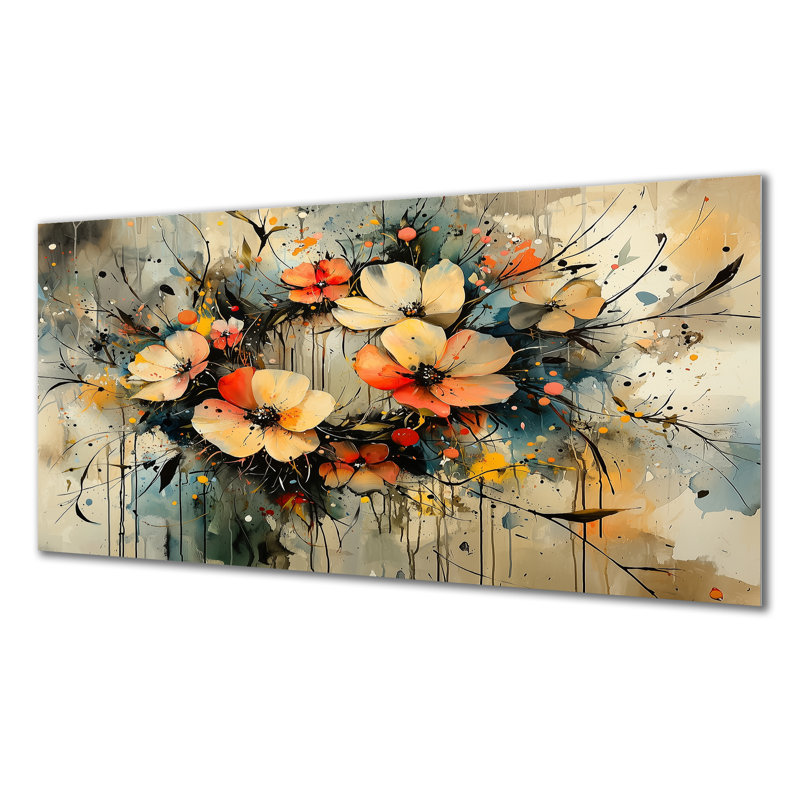 Couronne de perles symphonie I - reproduction d'art traditionnelle en métal, art mural en métal couronne, H 28 po x l 60 po