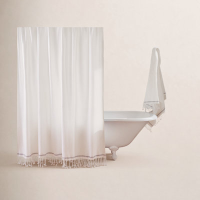 Mediterranean 100% Organic Cotton Shower Curtain