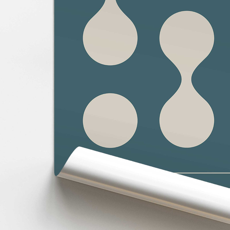Impression de tempête Bauhaus Flow II bleu, Ne s’applique pas, H 24 po x l 18 po x P 0,1 po, Impression sans cadre