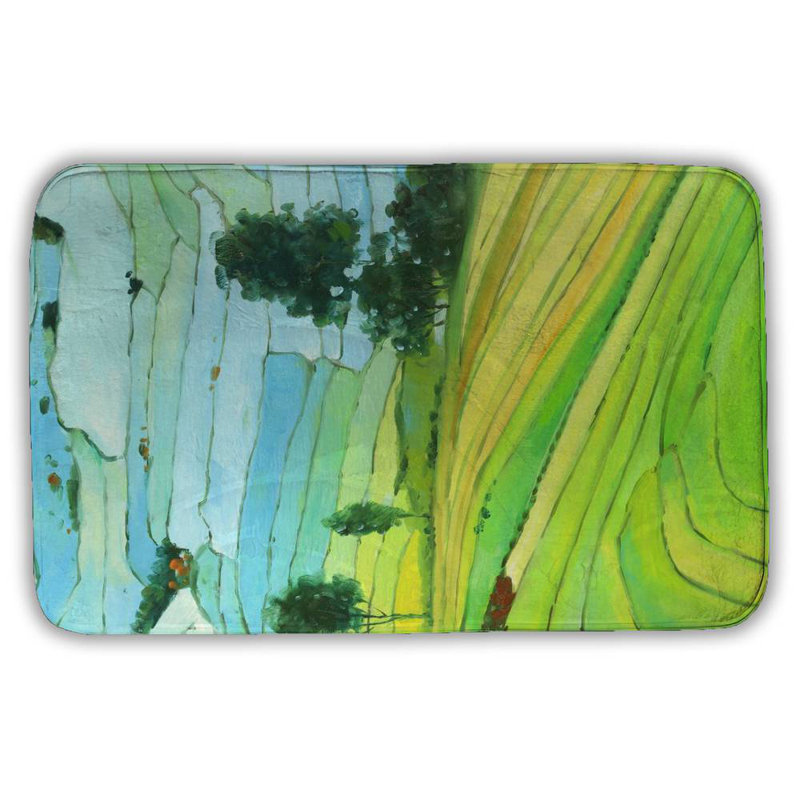 Rice fields of vietnam Bath Mat with Non-Slip Backing - Quick Dry Memory Foam Bathroom Rug - Absorbent - Modern Plush Spa-Style - Machine Washable