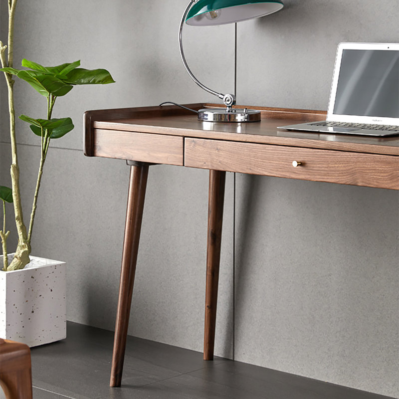 Bureau en bois massif: bureau élégant et solution de bureau, H 30,7 po x l 55,1 po x P 23,6 po
