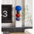 Colored Stone Rotating Fiberglass Reinforced Plastic Marble Base Floor Ornament