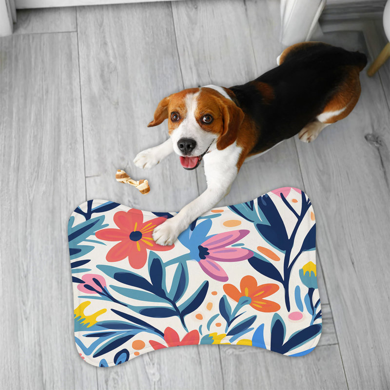 Tapis à fleurs abstraites - 1 pièce