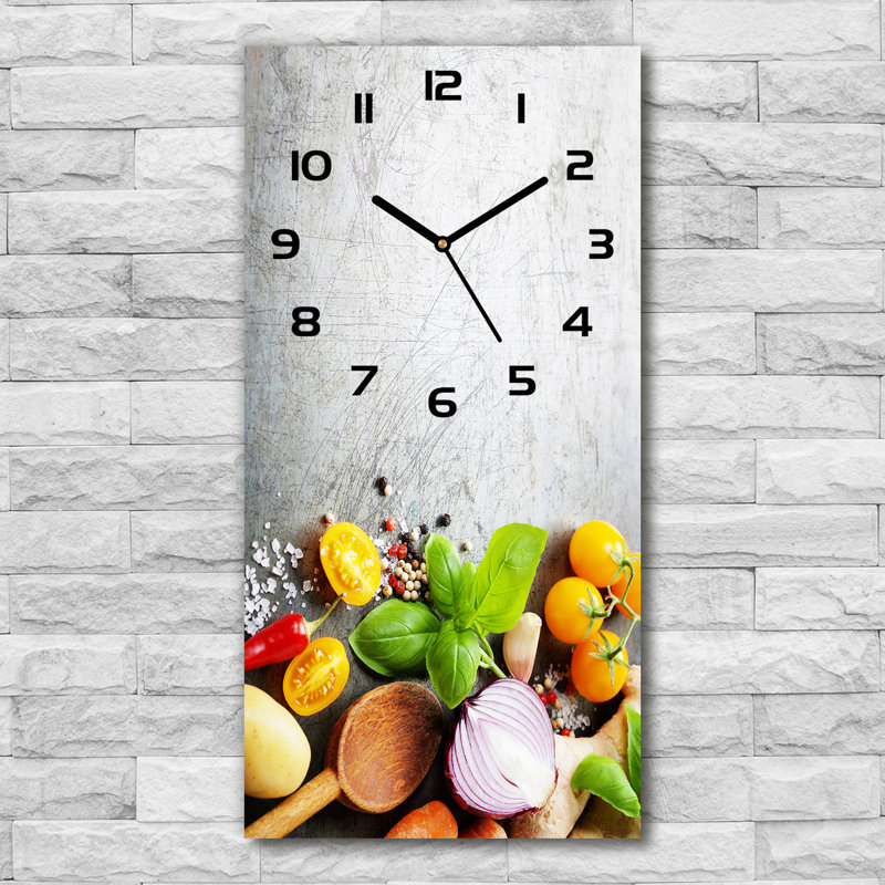 Jamaia Glass Wall Clock, Yellow/Green/Black