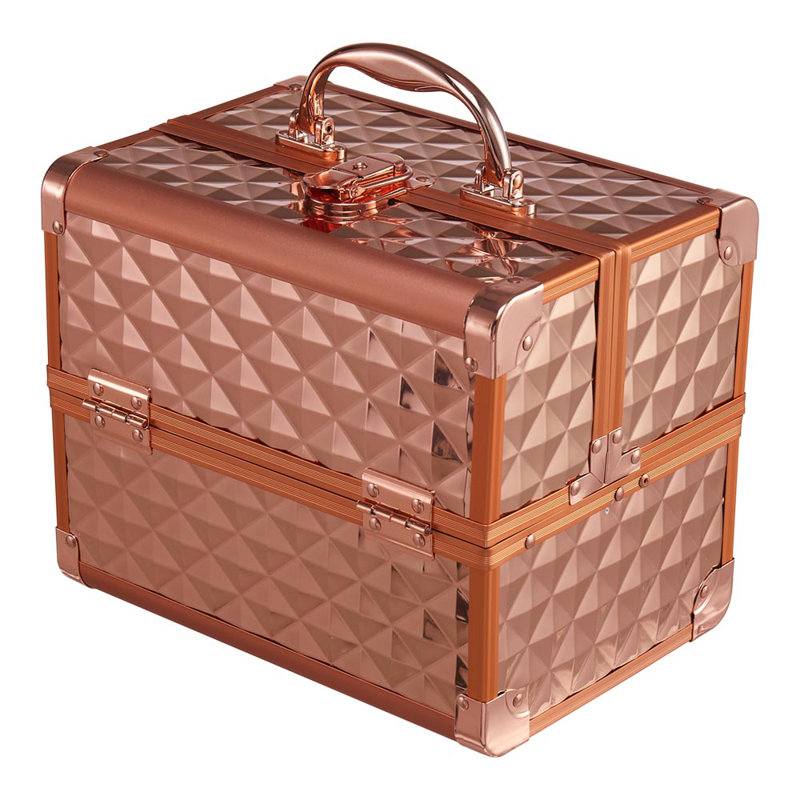 Makeup Box Professional Cosmetic Organizer Storage Box with 6 Trays