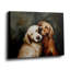 Cadre doré tendu Golden Retriever, reproduction d'art sur toile tendue-446866705