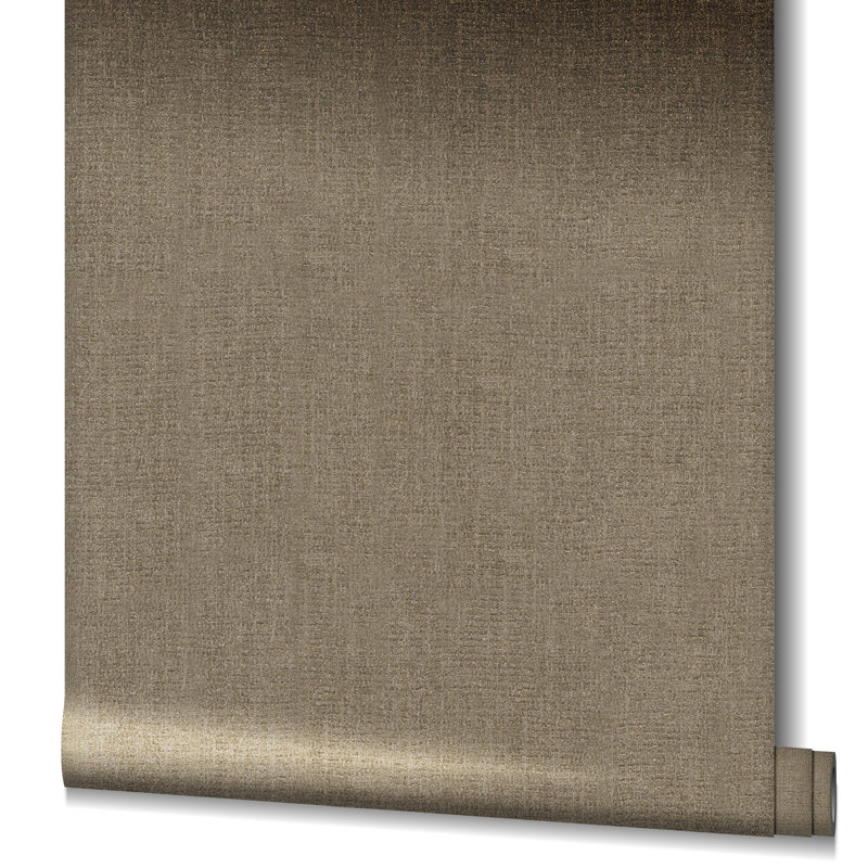 Earth Collection Textured Weave Effect Wallpaper Roll, Gold
