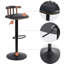 Mechra Swivel Upholstered Adjustable Height Counter Stool with Metal Frame-112016575
