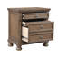 Table de chevet transitionnelle brun antique 1pc
