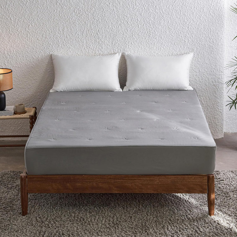 Mattress Pad Protector, 100% Cotton Top Cooling Breathable Quilted Mattress Cover Fitted Sheet Stretches Up To 16 Inches Deep Pocket Non Slip Soft Bed Pad Topper