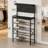 6-Tier Shoe Rack With Pegboard And Hooks, Industrial Wooden Top Shoe Storage Organizer, Holds 16-20 Pairs, Sturdy Metal Frame For Entryway, Closet, Hallway, Bedroom, Or Dorm