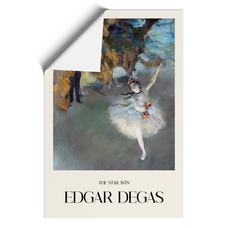 The Star Ballet Ballerina Dancer Print by Edgar Degas - Frameless Print, 59cm H x 42cm W x 0.1cm D