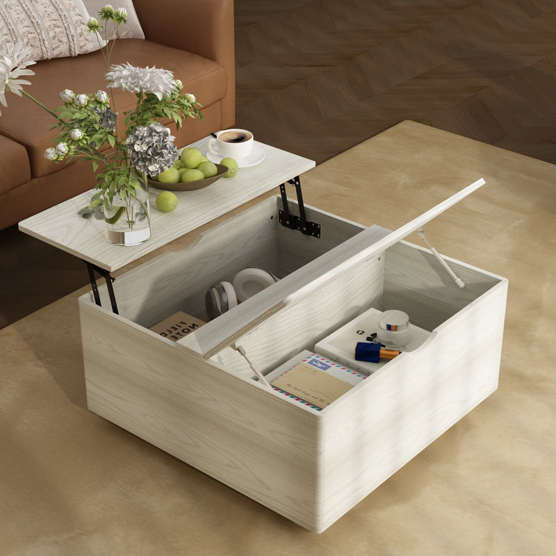 Modern Coffee Table With Dual Opening Mechanism - Stylish And Functional Design For Living Rooms