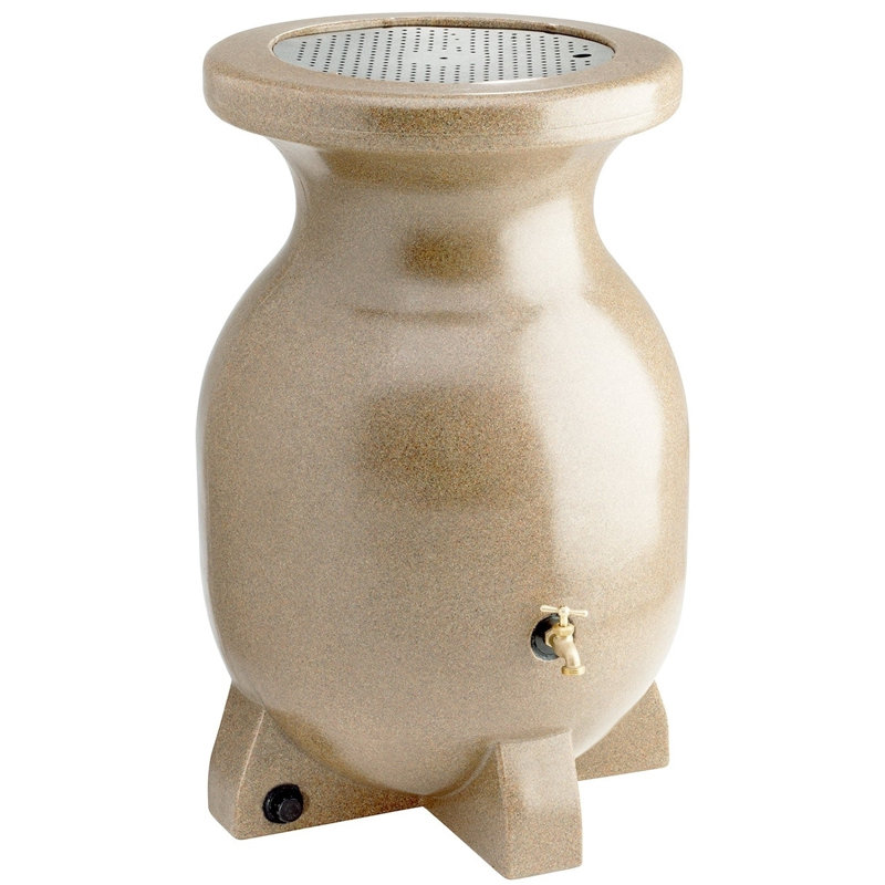 Baril de pluie d'aspect pierre Koolscapes, 55 gal (210 L), grès
