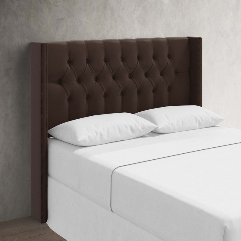 Knighten Upholstered Headboard, King, Classic Chocolate Velvet