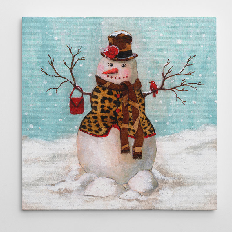 " Snowman II " by Eugene Tava, 24" H x 24" W x 1.5" D