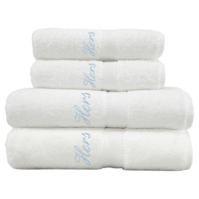 Super Plush Mulit-Size Set, White/Blue