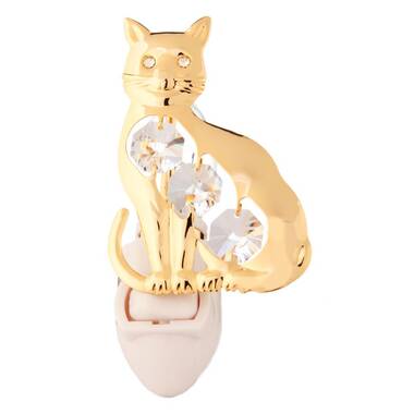 24K Gold Plated Kitty Cat Night Light
